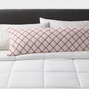 Body Pillow Cover Reversible Matelasse Red Lattice - Threshold™